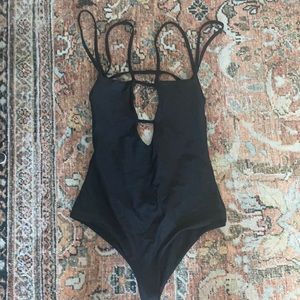 Anthropologie black one piece swimsuit
